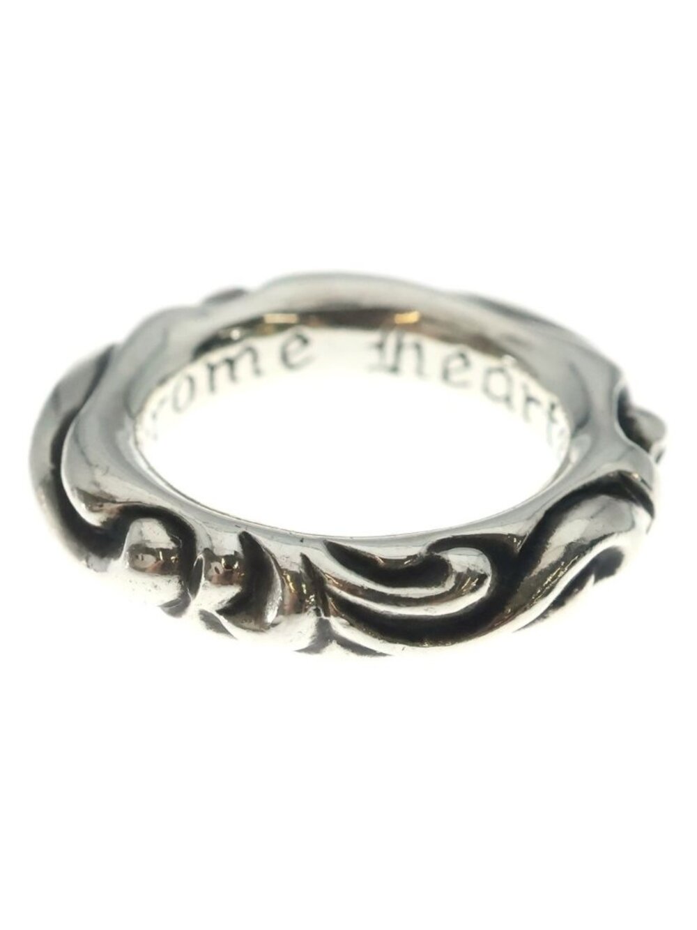 Chrome Hearts Scrl Band Scroll Ring Silver